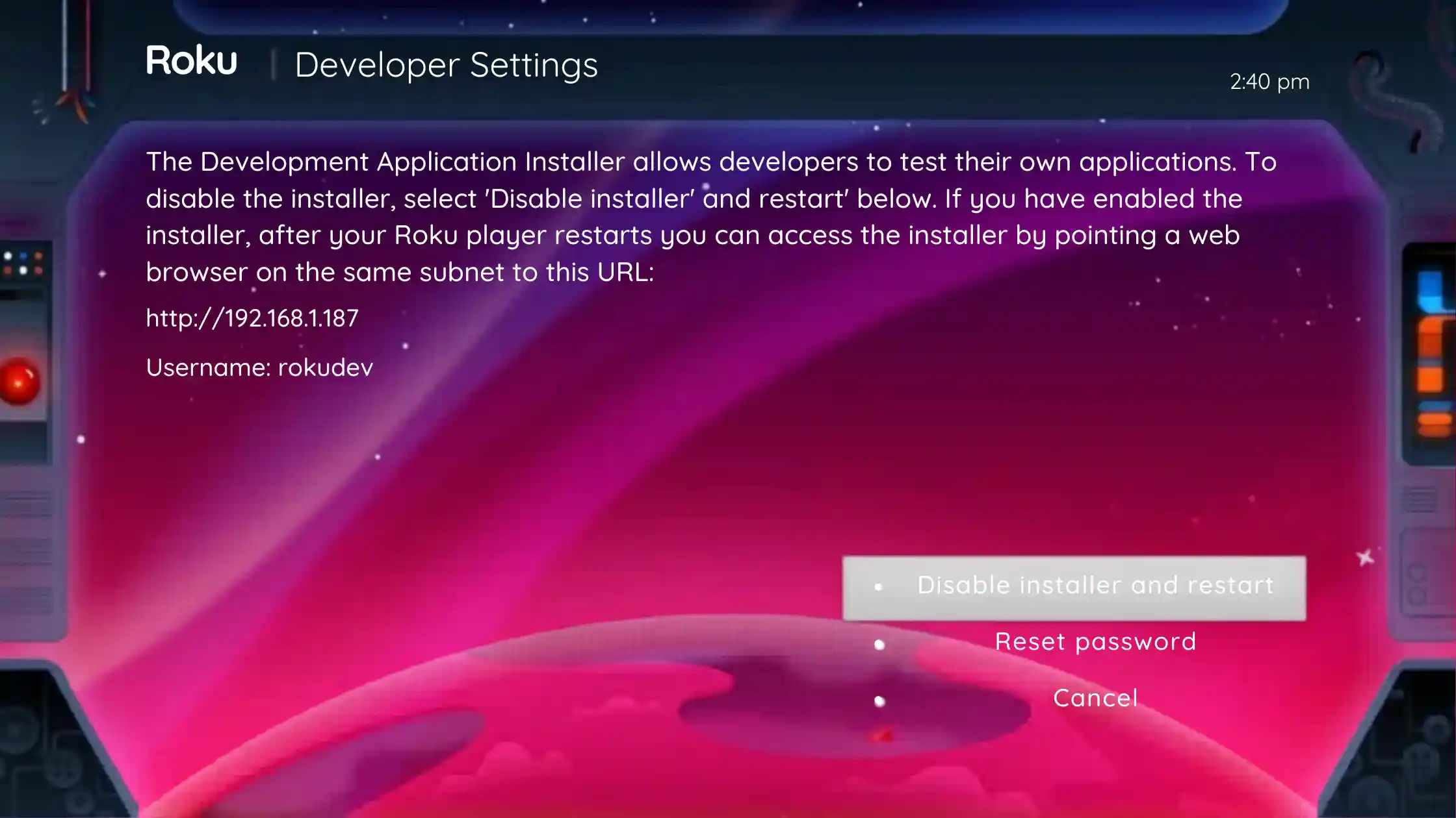 Developer Mode