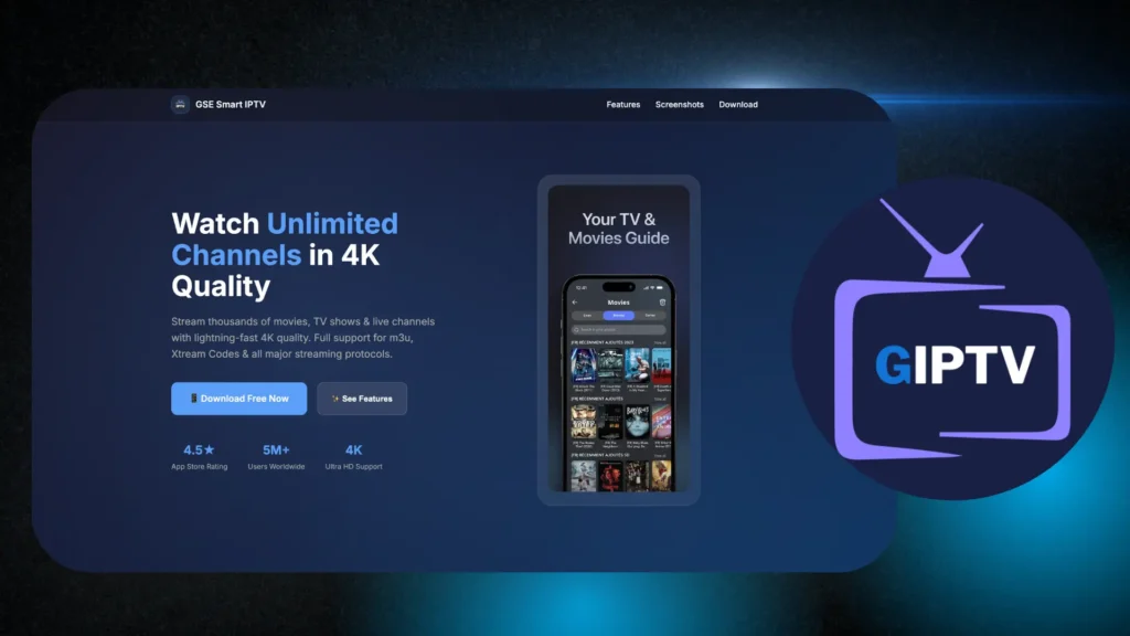GSE Smart IPTV — Best Free IPTV App Option - StreamEast 4K